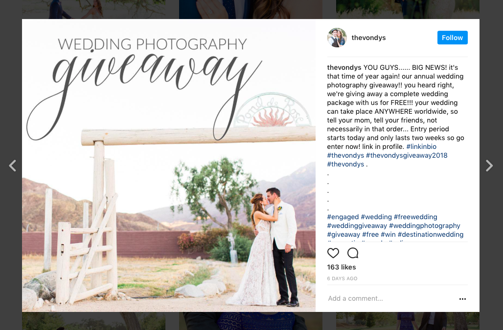 Wedding Photography Giveaway By The Vondys Amber Events Screen Shot 2017 07 30 At 9 21 08 Pm